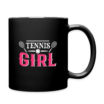 Tennis Shirt - Tennisspieler - Tennis tshirt - Tasse einfarbig - Schwarz - Rechts