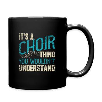 Chor Singen Gospel Sänger - Tasse einfarbig - Schwarz - Rechts