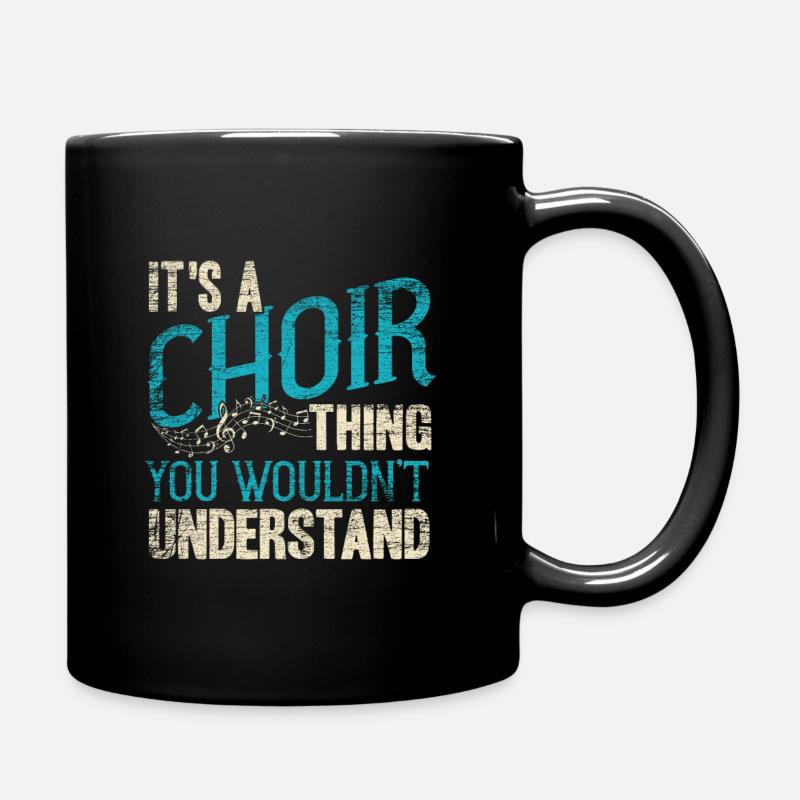 Choir singing gospel singer - Full Colour Mug - black