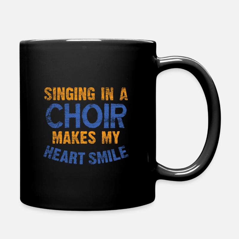 Chor Singen - Tasse einfarbig - Schwarz