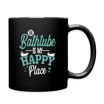 Badewanne Badezimmer Bad - Tasse einfarbig - Schwarz - Rechts