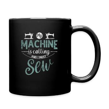 Machine à coudre à coudre - Mug uni - noir - Droite