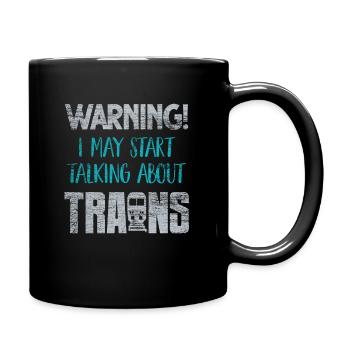 Trains de chemin de fer - Mug uni - noir - Droite