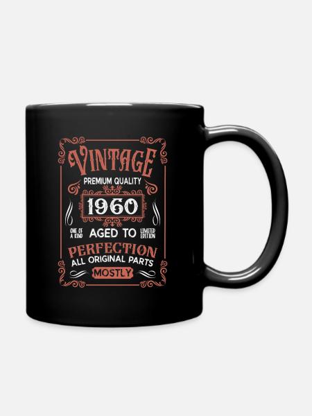 Anniversaire né en 1960 - Mug uni - noir