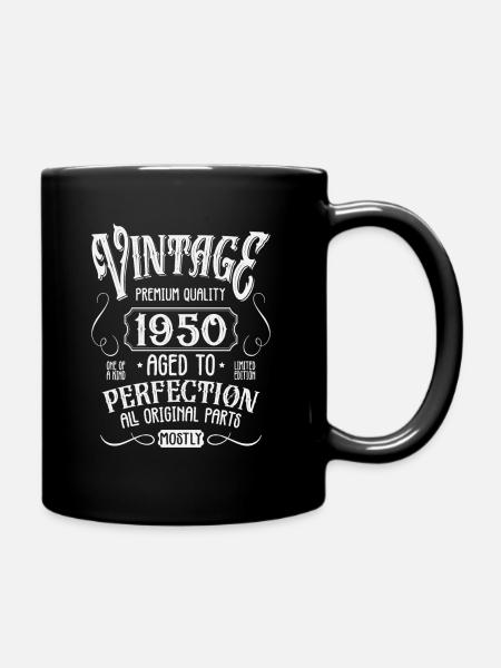 Birthday vintage 1950 - Full Colour Mug - black