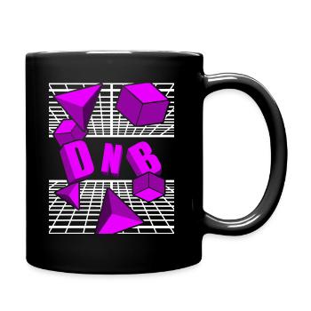 Drum and bass music 3D effect party dance DNB - Mug uni - noir - Droite