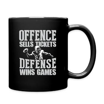 American Football - Tasse einfarbig - Schwarz - Rechts