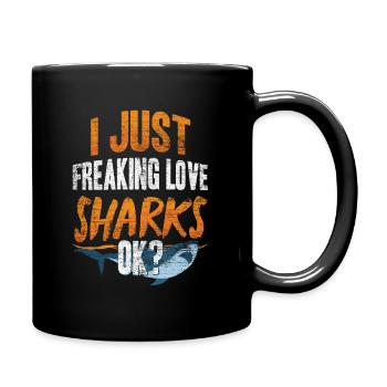 shark - Full Colour Mug - black - Right