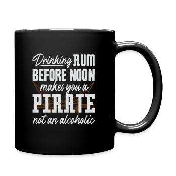 Pirat - Tasse einfarbig - Schwarz - Rechts