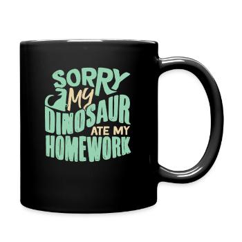 dinosaure - Mug uni - noir - Droite
