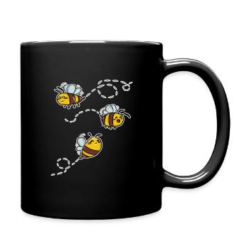 chemise enfant noire avec motif abeille drôle - Mug uni - noir - Droite
