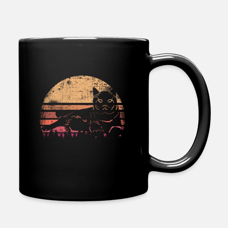 Katze - Tasse einfarbig - Schwarz