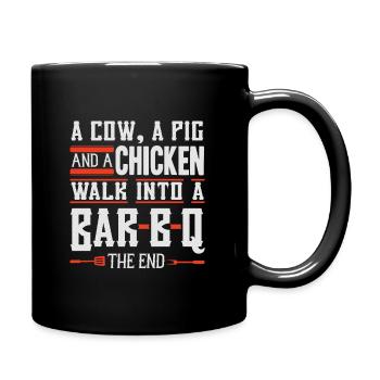 Grillen BBQ - Tasse einfarbig - Schwarz - Rechts
