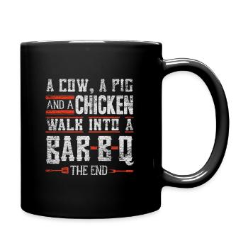 BBQ Grillen - Tasse einfarbig - Schwarz - Rechts