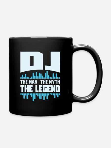 DJ - Full Colour Mug - black