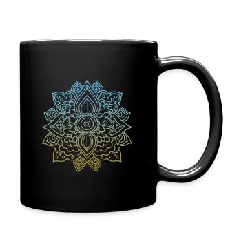 Mandala Rosette motif circulaire cadeau - Mug uni - noir - Droite
