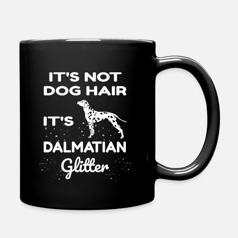 Dalmatiner Sprüche Hund Hunde Glitzer Dalmatian - Tasse einfarbig - Schwarz