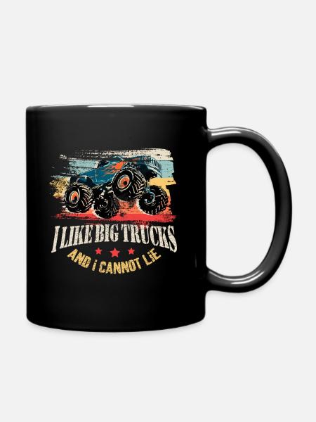 J'aime les gros camions et je ne peux pas mentir tout-petit - Monst - Mug uni - noir