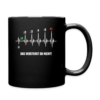 Auto Tuner Tuning Motorrad Gangschaltung Werkstatt - Tasse einfarbig - Schwarz - Rechts