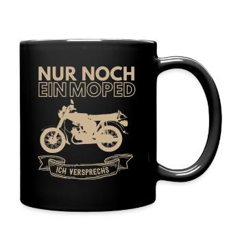 Simson S51 Geschenkidee ,DDR Moped 2 Takter Spruch - Tasse einfarbig - Schwarz - Rechts