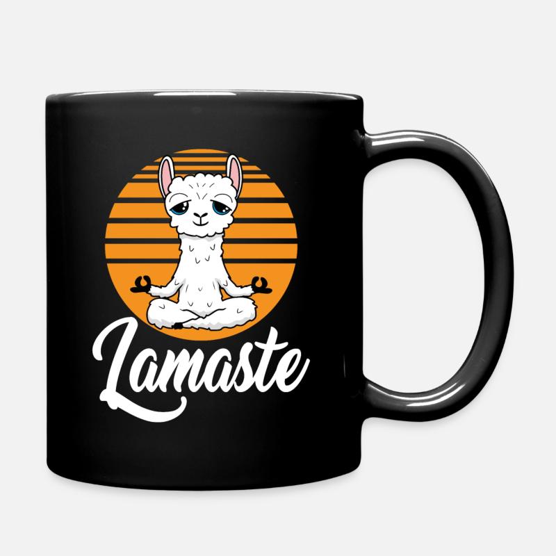 Lamaste Lama Yoga - Tasse einfarbig - Schwarz
