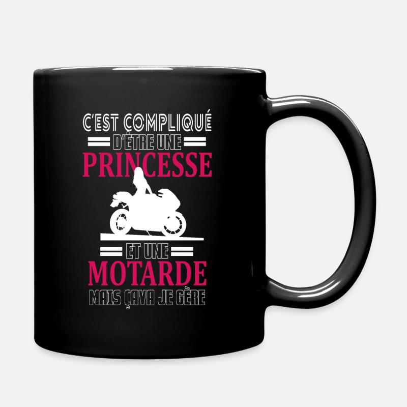 Princesse et Motarde - Mug uni - noir