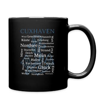 Cuxhaven Nordsee Niedersachsen Urlaub am Meer - Tasse einfarbig - Schwarz - Rechts