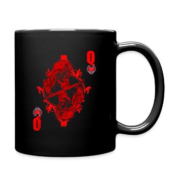 Queen of Hearts Card Game Women Princess - Full Colour Mug - black - Right