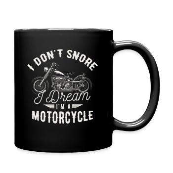 Je ne ronfle pas, je rêve que je suis un motard - Mug uni - noir - Droite