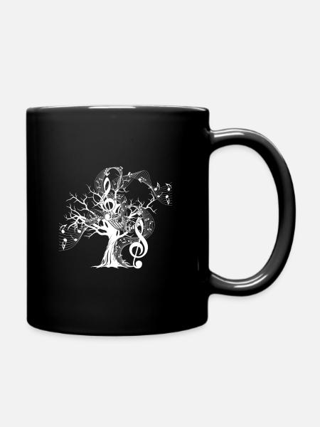 Clef cadeau arbre clé de sol musique - Mug uni - noir