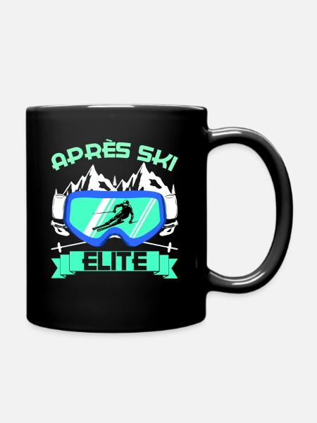 Apres ski elite skiing snowboarding ski bunnies ski - Full Colour Mug - black
