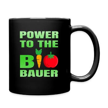 Farmer Eco Power to the Organic Organic Farmer - Full Colour Mug - black - Right