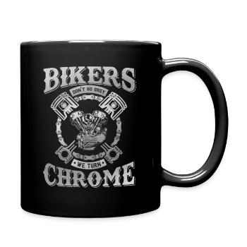 Motorcyclist Gift Biker & Chrome - Full Colour Mug - black - Right