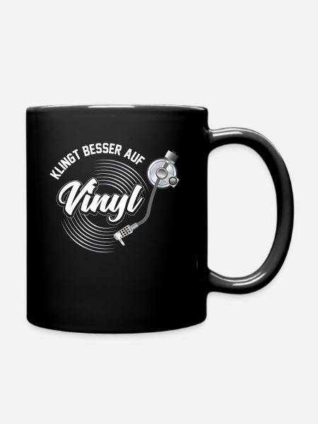 Klingt Besser auf Vinyl Audiophil DJ Geschenk - Tasse einfarbig - Schwarz