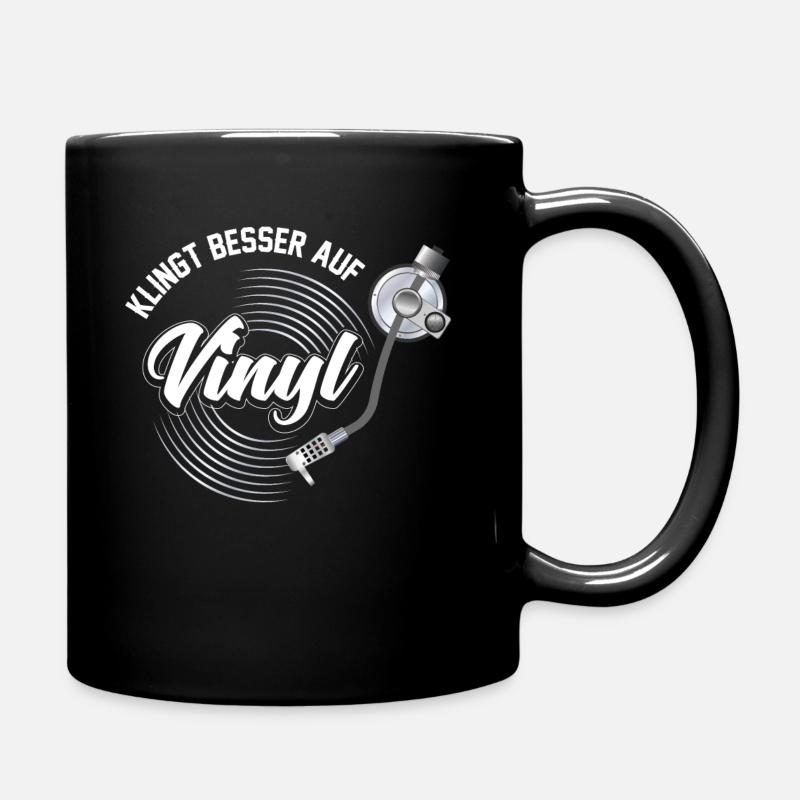 Klingt Besser auf Vinyl Audiophil DJ Geschenk - Tasse einfarbig - Schwarz