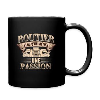 Routier plus qu'un métier - idée cadeau - Mug uni - noir - Droite