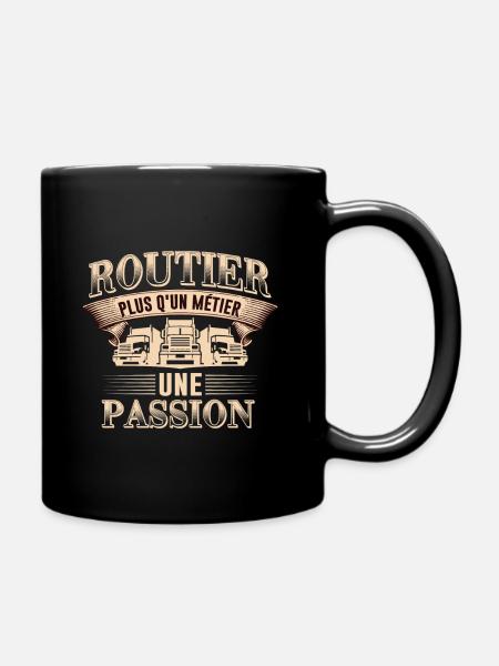 Routier plus qu'un métier - idée cadeau - Mug uni - noir