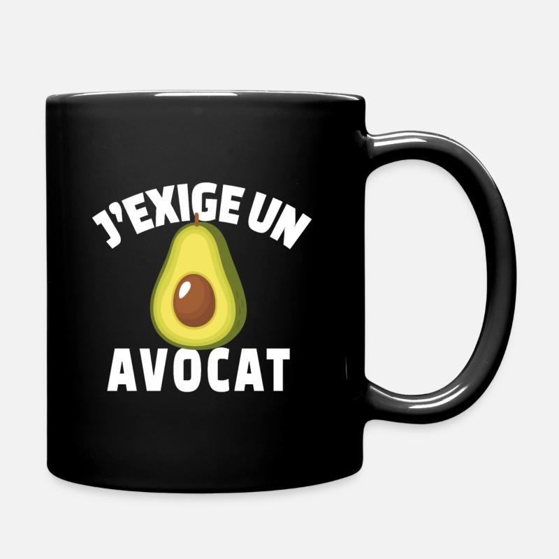 J'exige un avocat - Humour vegan végétarien - Mug uni - noir