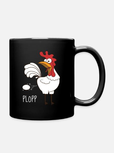 Poulailler Poulet Plop Œufs Poulailler Drôle - Mug uni - noir