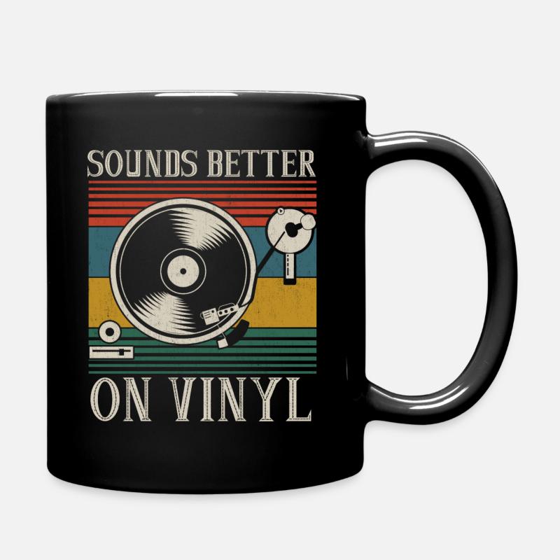 Sounds Better On Vinyl DJ Audiophile Geschenk - Tasse einfarbig - Schwarz