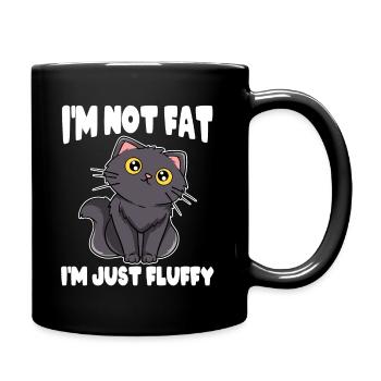 Cats I'm not fat I'm just one - Full Colour Mug - black - Right