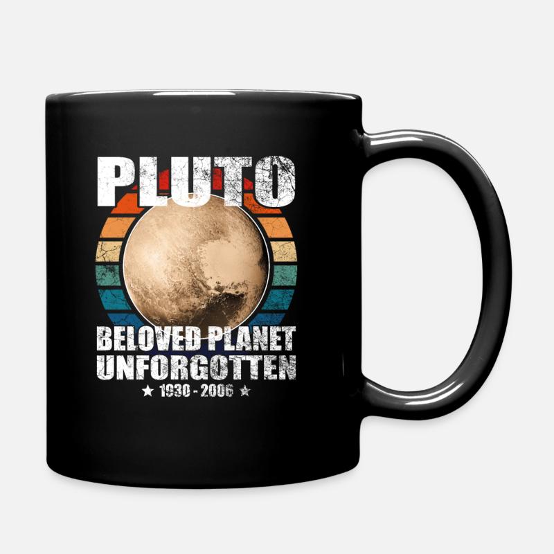 Pluto is a planet, memory, unforgettable - Full Colour Mug - black