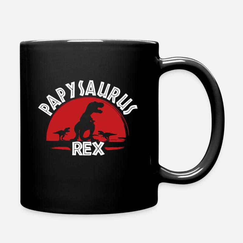 Papysaurus Papy T-rex Dinosaure Grand père - Mug uni - noir