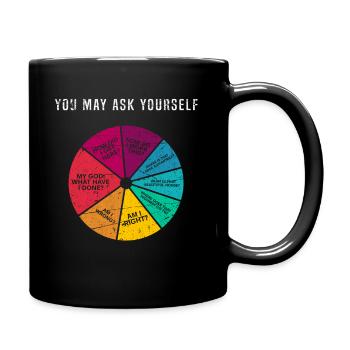 You May Ask Yourself - Piste de musique des années 80 lyrique rétro - Mug uni - noir - Droite
