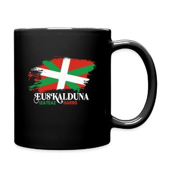 Euskalduna izateaz harro - Proud to be Basque - Full Colour Mug - black - Right