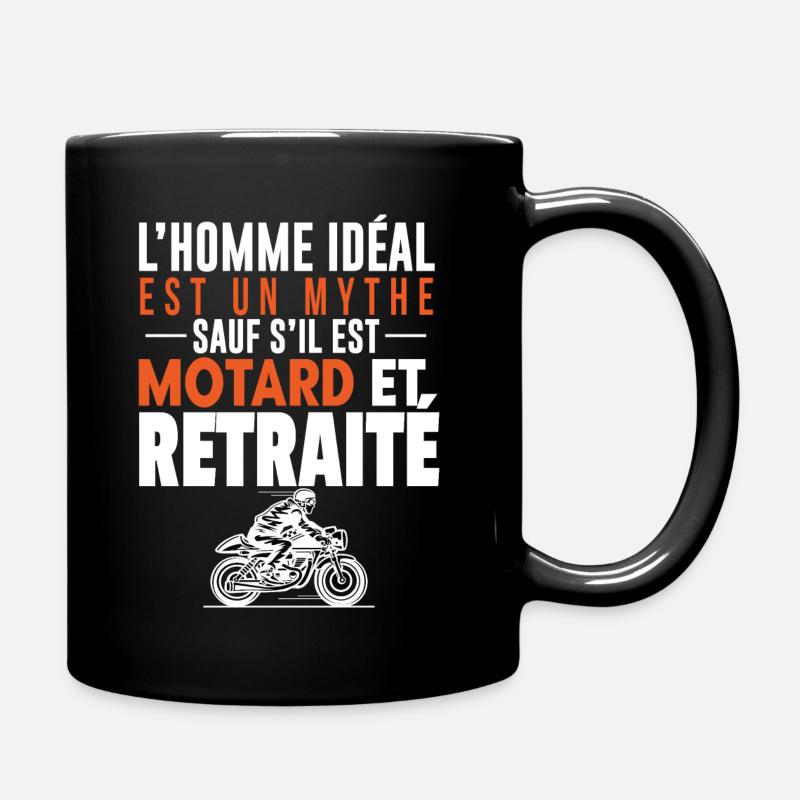 Motard à la retraite - Retraité Moto Cadeau - Mug uni - noir