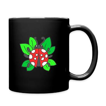 Marienkäfer Adoniskäfer Maikäfer Glückskäfer Glück - Tasse einfarbig - Schwarz - Rechts