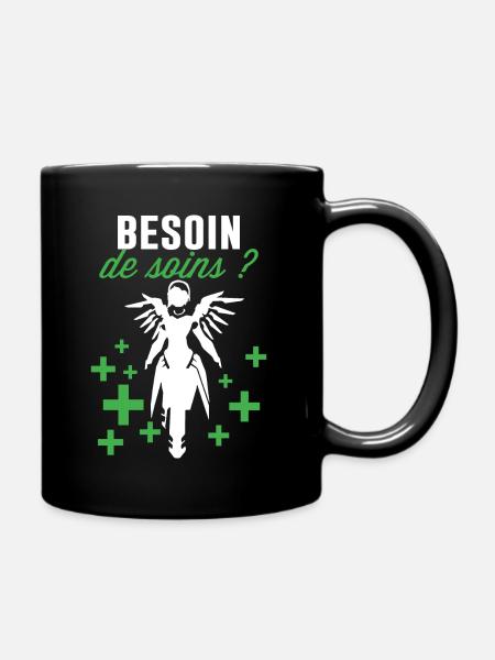 Overwatch Ange Soins Infirmière - Mug uni - noir