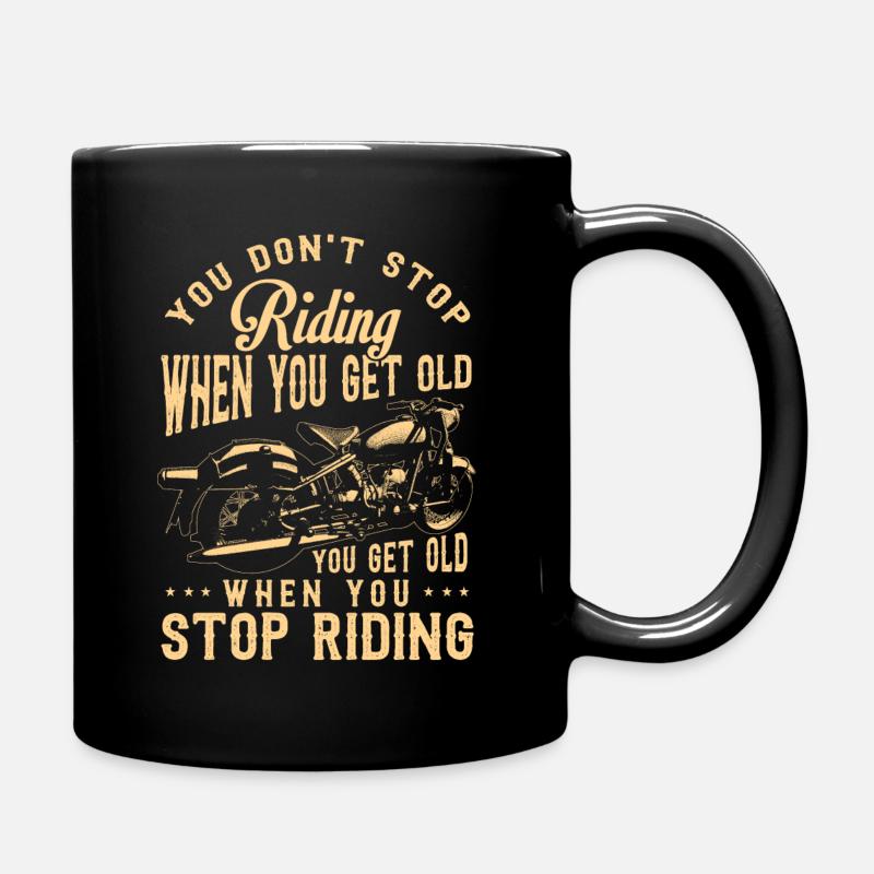 Motorcyclist gift, biker & biker - Full Colour Mug - black