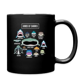 Haie Haiarten children's gift, white shark - Full Colour Mug - black - Right